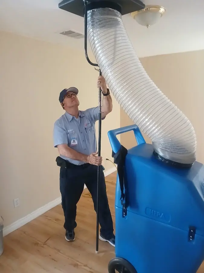 Mini Split Installation technician using HEPA equipment in Scottsdale
